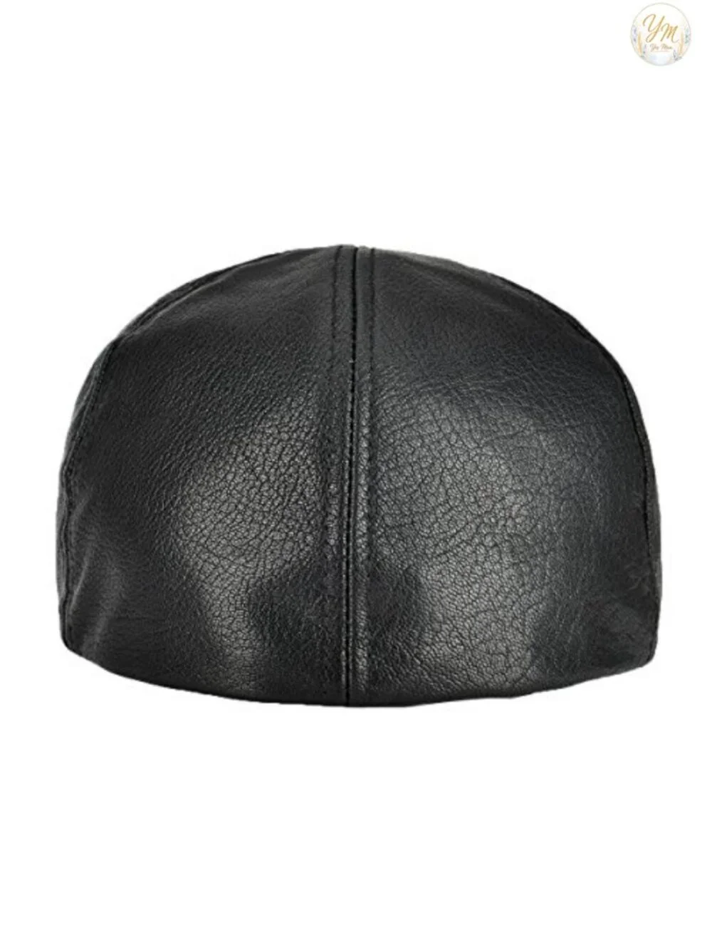 Men's 100% Leather Newsboy Cap Cabbie Hat Vintage 6 Panel